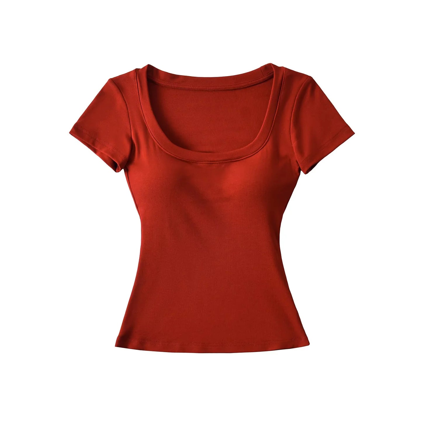 Shoulder T-shirt Summer Inner Vest Women's Short Sleeve Top With Chest Pad