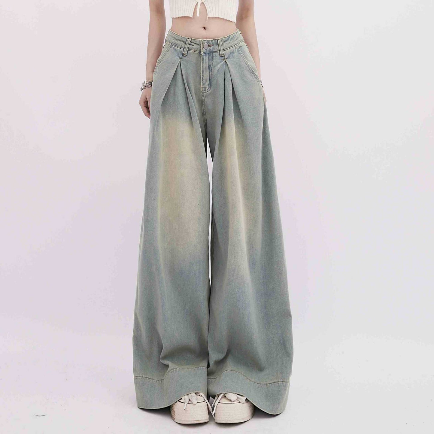 Amerikanske Retro Slidte Jeans Damemode High Street Løse