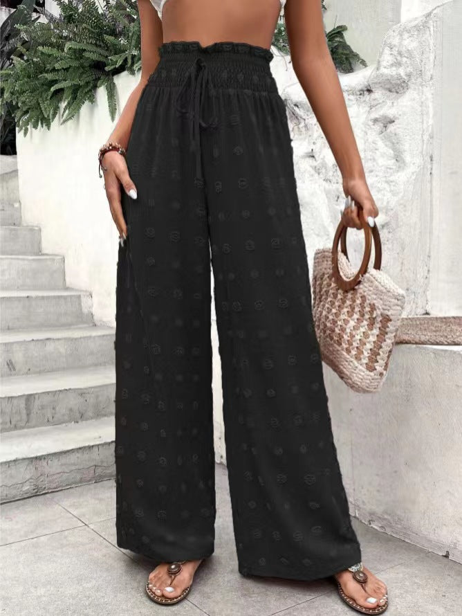 New Casual Micro-elastic Loose Wide-leg Pants For Women