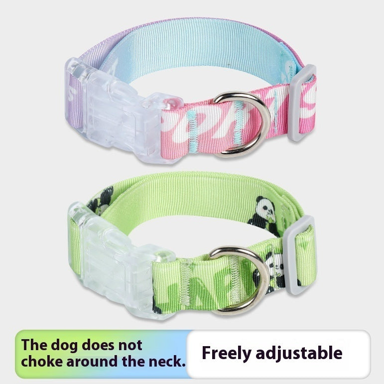 Dog Collar Cartoon Gradient Printing Adjustable