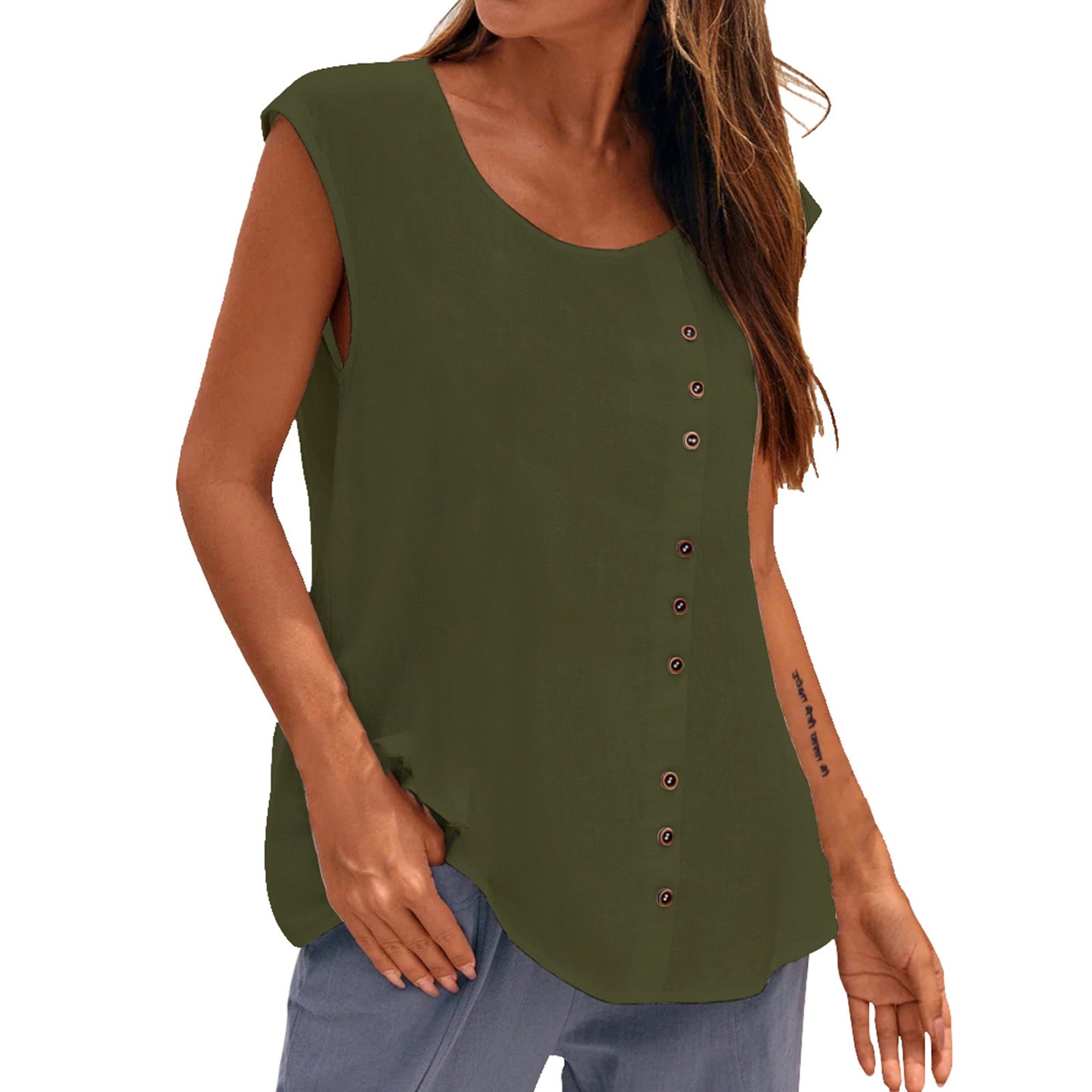 Women's Vintage Oversized Casual Sleeveless Top