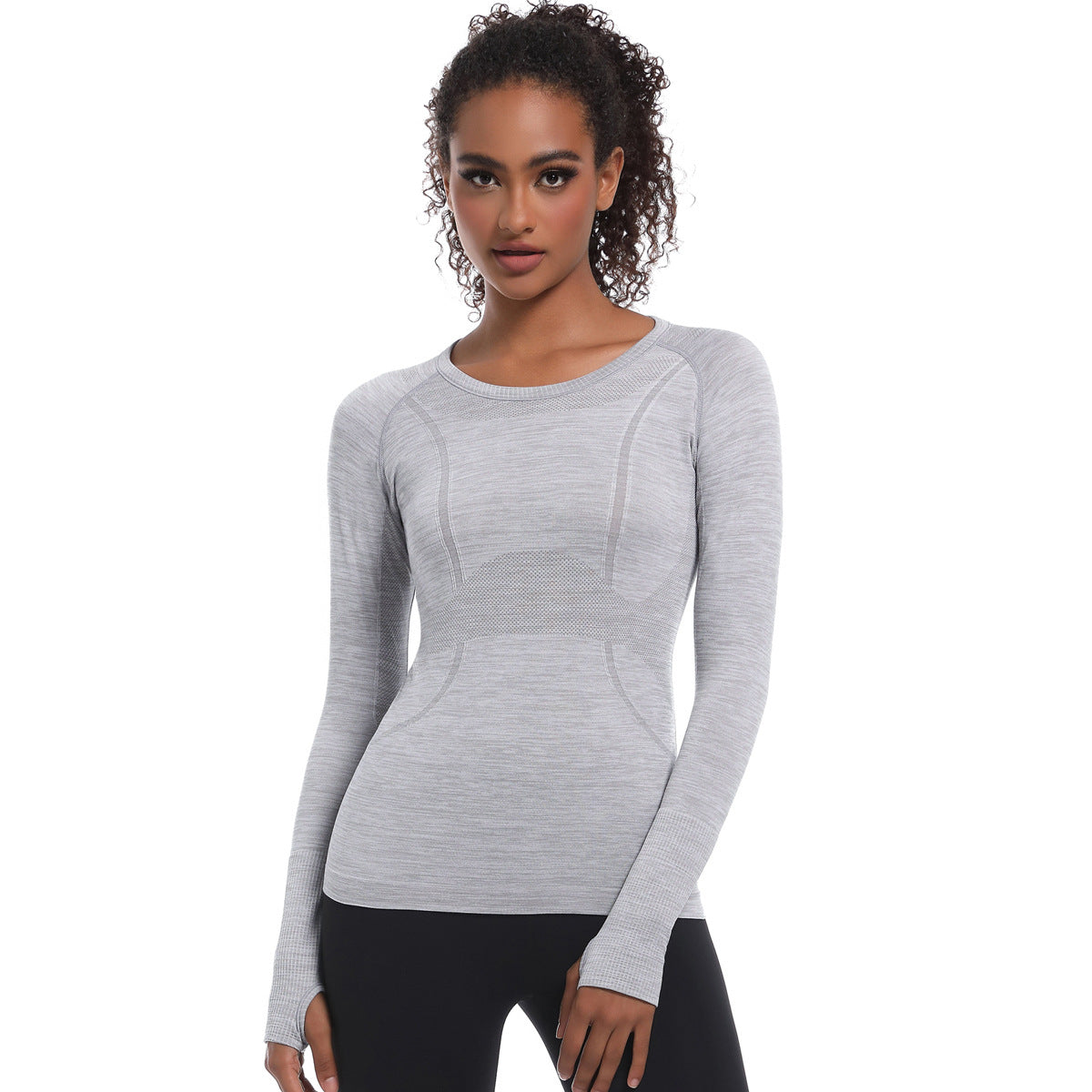 Sports Running Fitness Breathable Seamless Long Yoga Wear