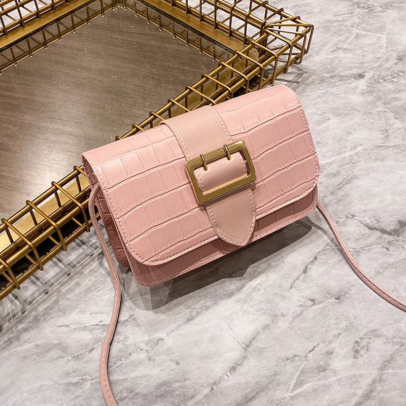 Fashion stone pattern one shoulder diagonal bag