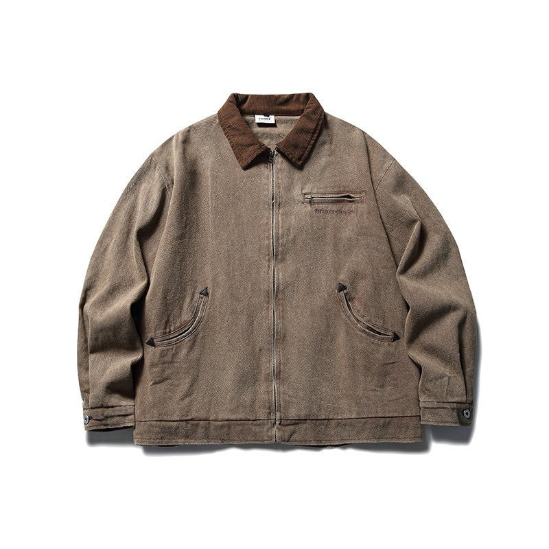 Retro Fashion And Personalized Lapel Men's Jacket