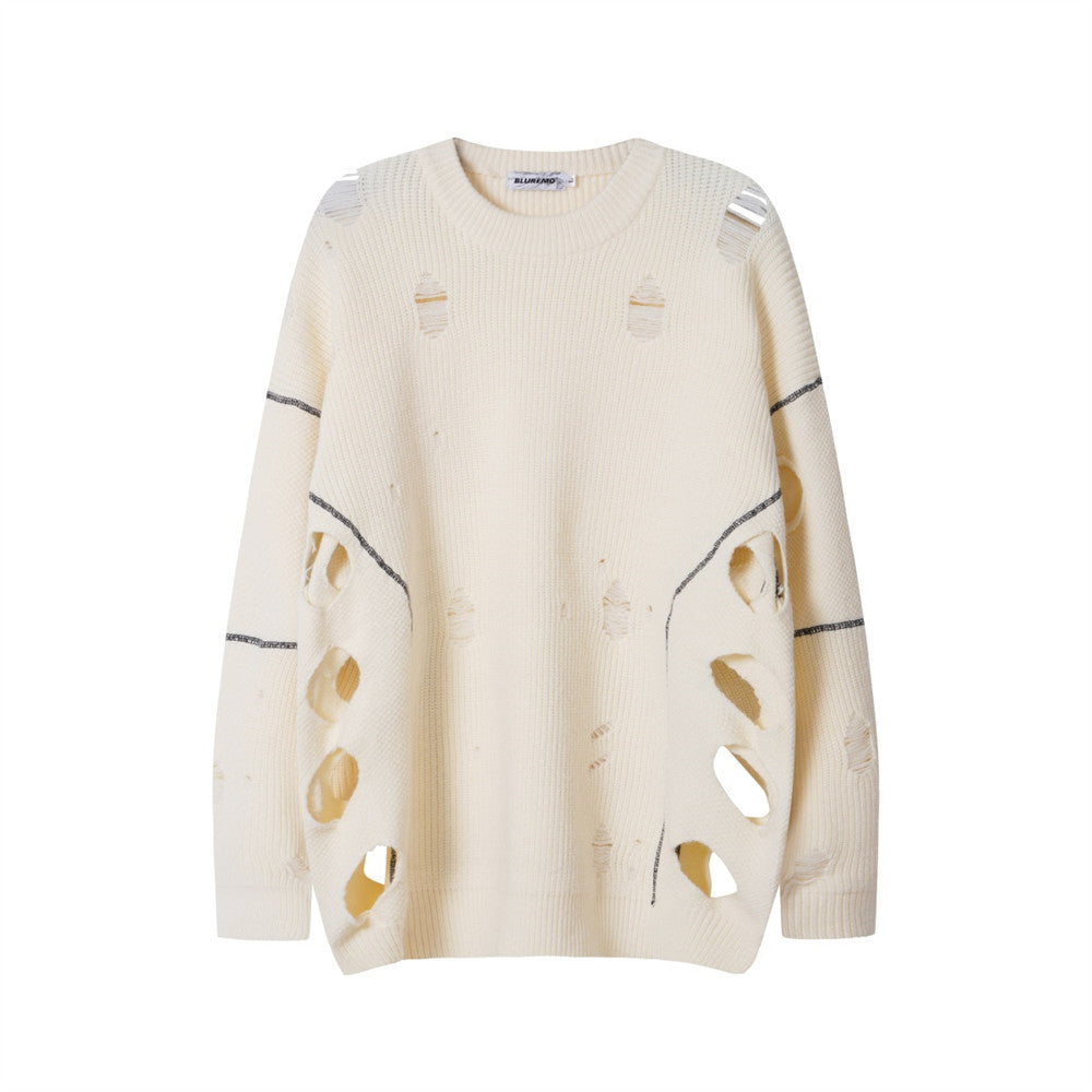 Spring And Autumn Loose-fitting Casual Round-neck Knitted Sweater