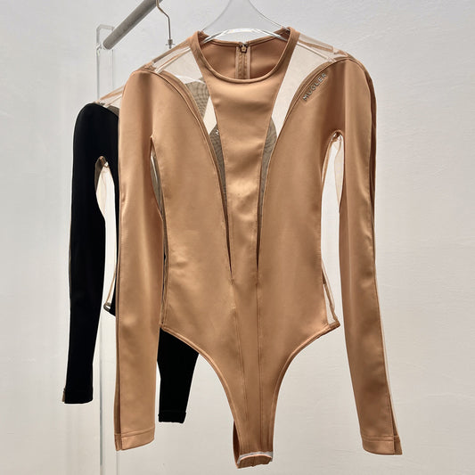 Light Luxury Women's New Corset Long-sleeved Bodysuit