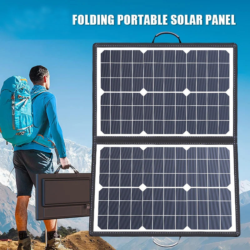 40w18v Solar Single Crystal Folding Bag Portable Green