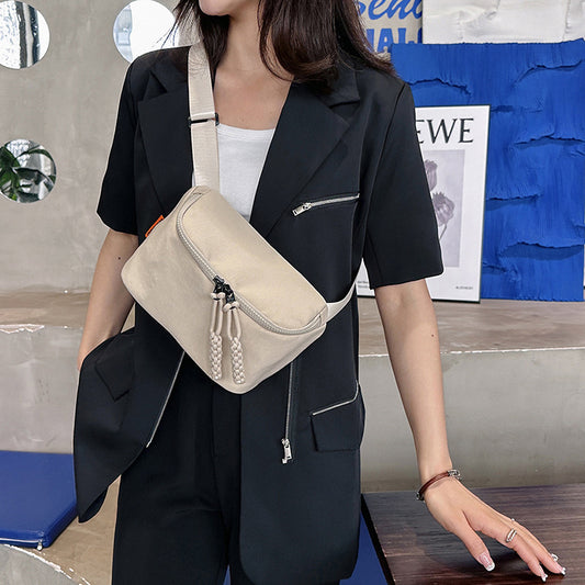 New Waist Bag Single Shoulder Crossbody Phone Bag Solid Color Simple