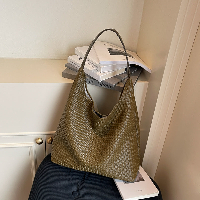 Retro High-grade Women's Woven Tote Bag