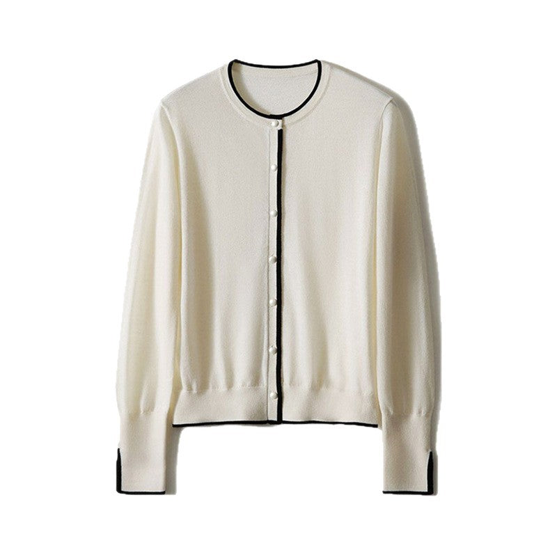 High-grade Classic Style Round Neck Sweater Outer