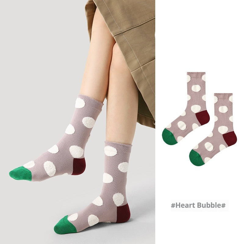 Niche Vintage Court Style Thin Middle-long Stockings
