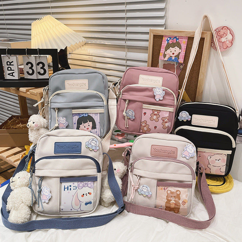 Cute Creative Transparent Student Cross-body Casual Simple Shoulder Bag