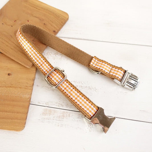 Fashion Personality Plaid Printed Pet Dog Collar