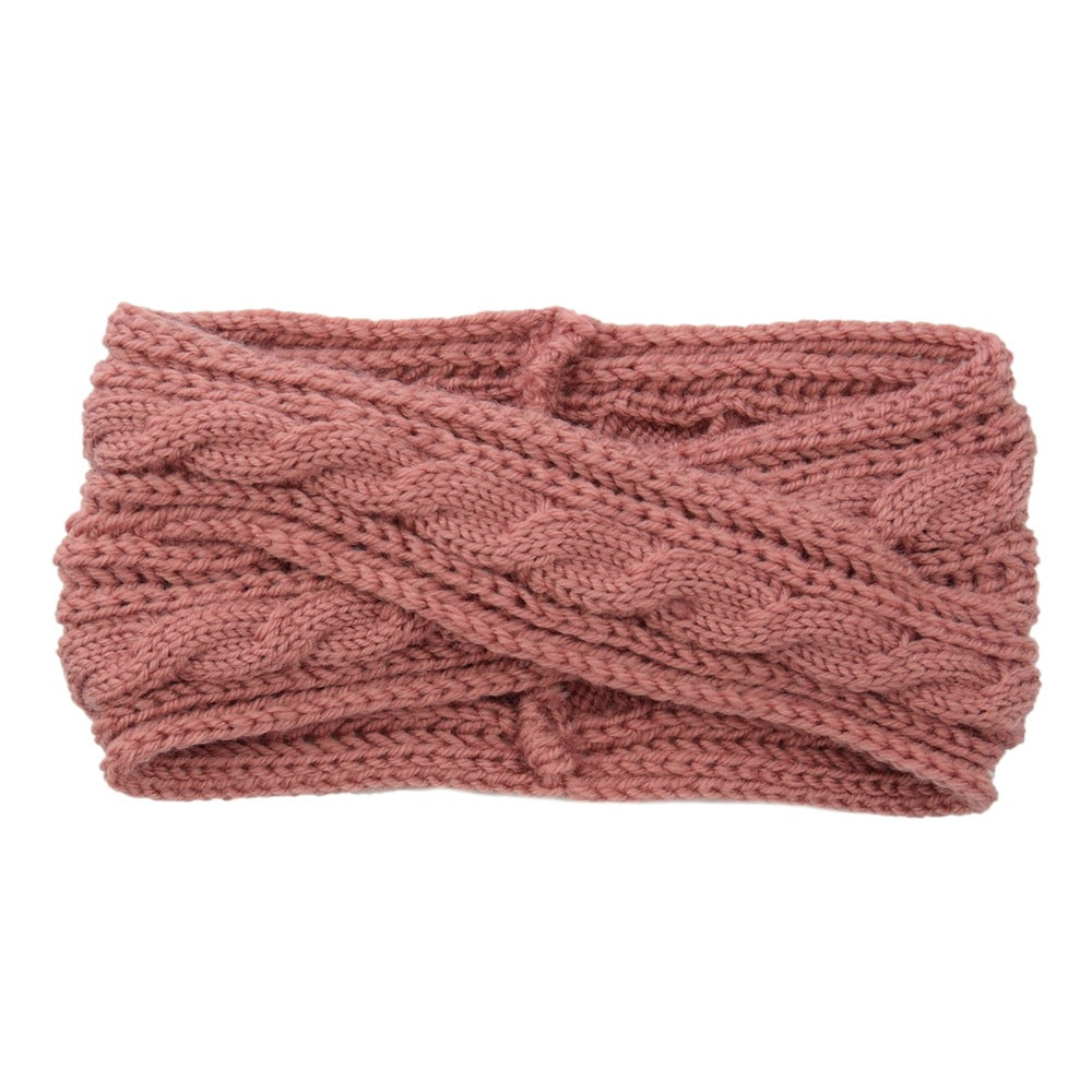 European And American Knitting Twist Cross Wool Hair Band
