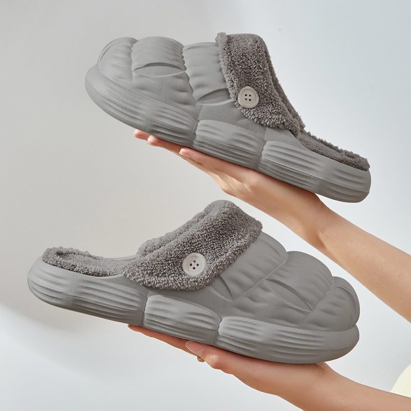 Indoor Thick Sole Insulation Detachable Couple Cotton Shoes