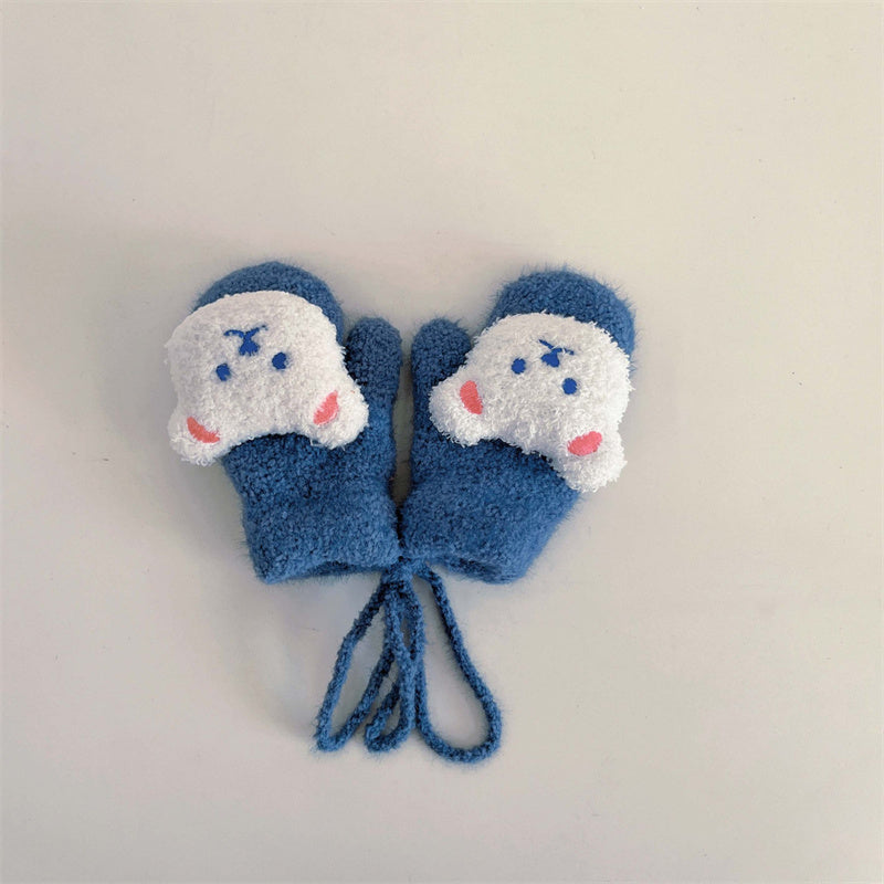 Children's Plush Warm Plus Velvet Gloves