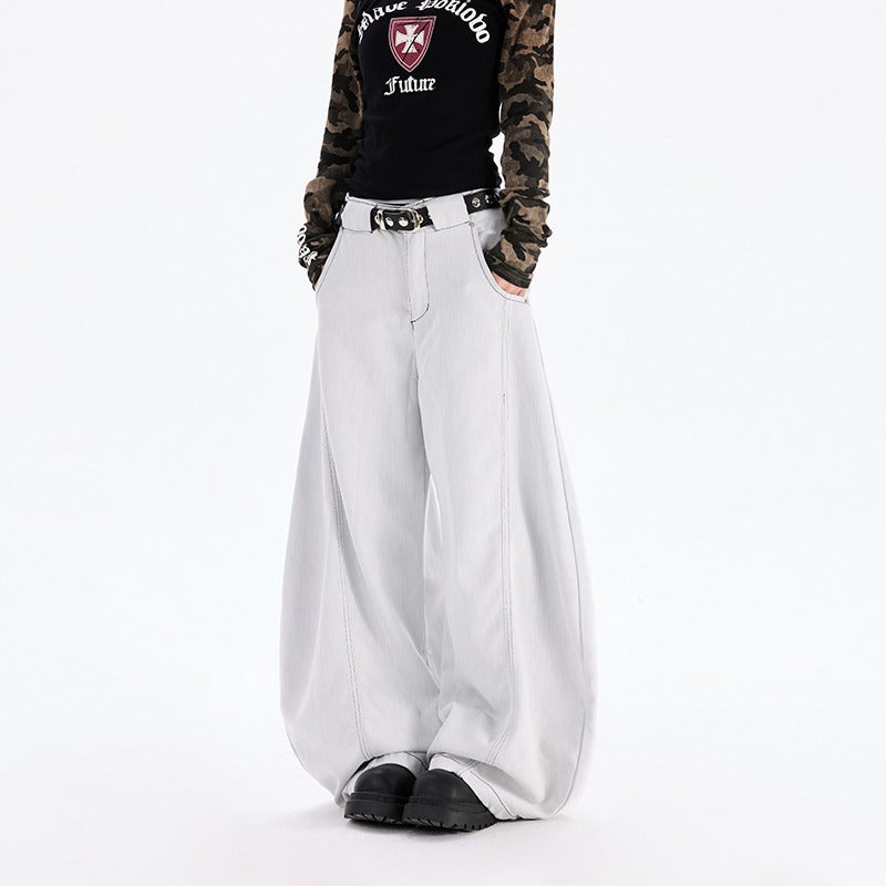 American Cowboy Loose Straight Wide-leg Pants