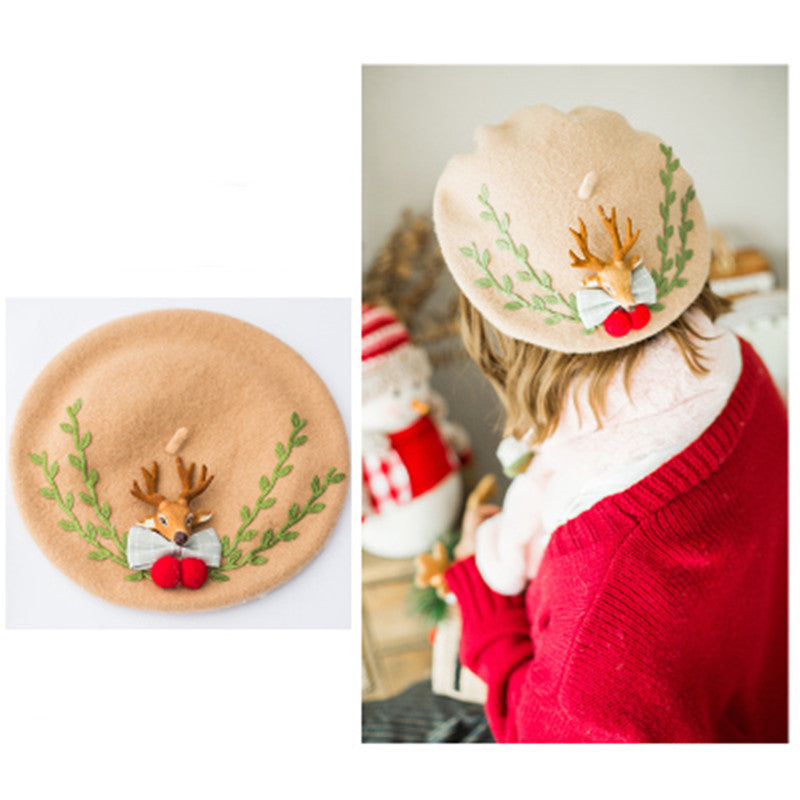 Women's Fashion Handmade Flower Beret Hat