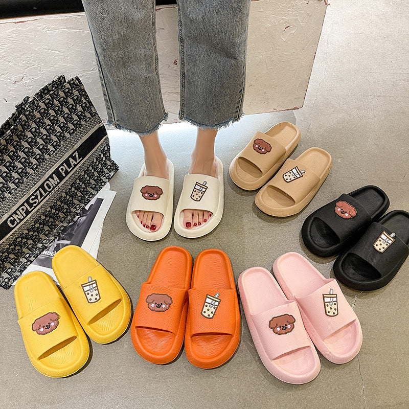 Indoor Wear Light Cute Soft Bottom Household One-word Slippers