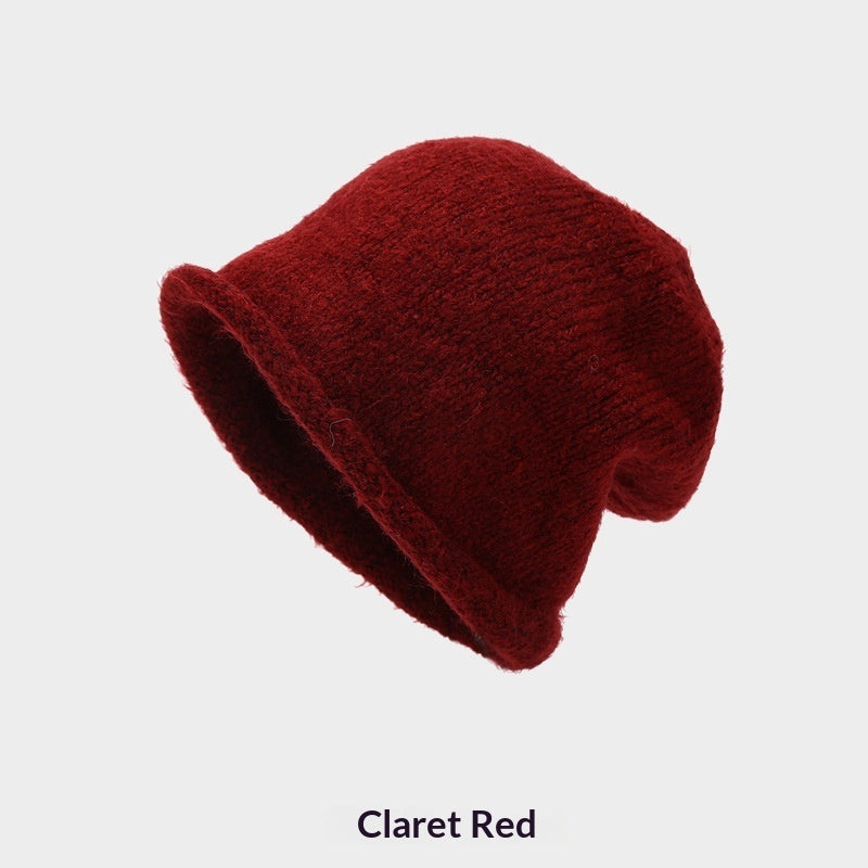 Dame Efterår/Vinter Beanie med rullet kant for varme