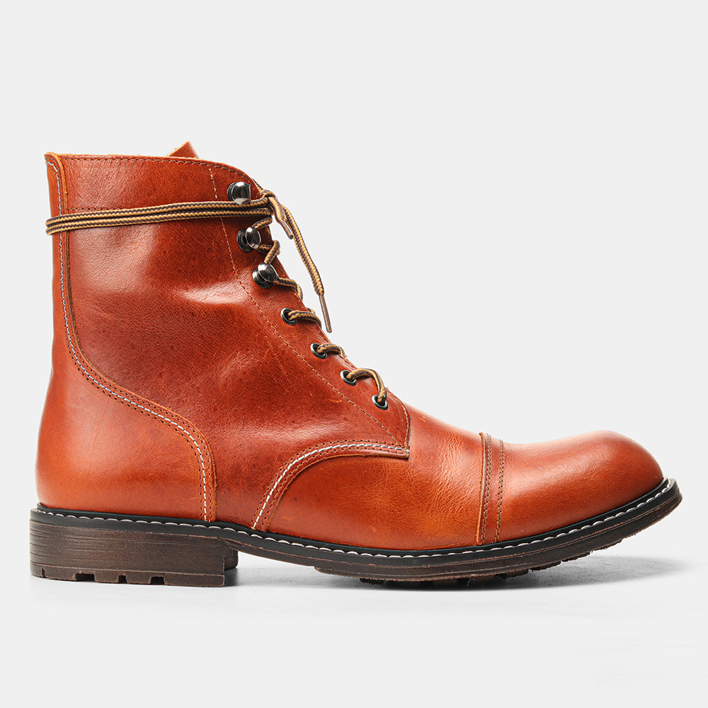 European And American Popular High-top Rubbing Ankle Boots