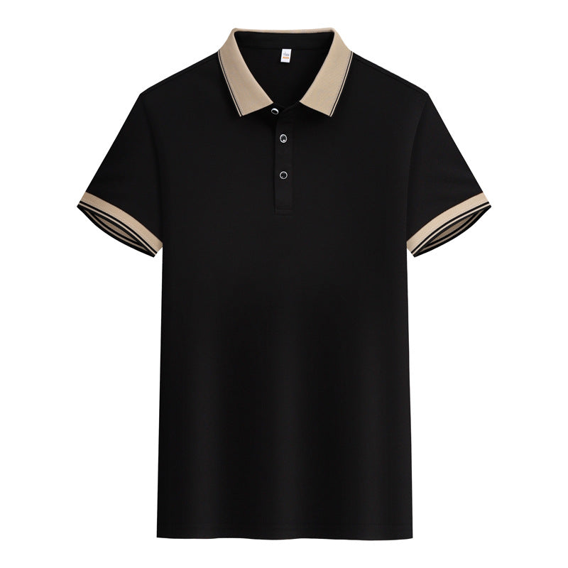 Summer Polo Shirt Solid Color Overalls