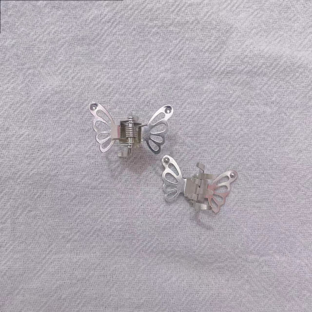 Metal Butterfly Small Jaw Clip Side Bangs Hair Clip For Broken Hair