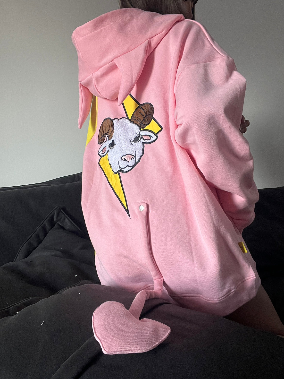 Women's Hooded Zipper Detachable Tail Sweater