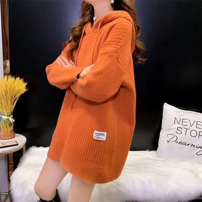 Women's Mid-length Hat Knitted Top Autumn And Winter New