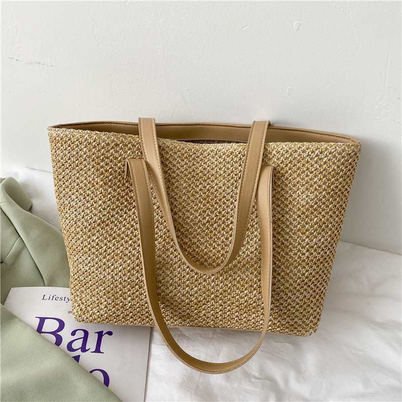 Woven Women's Popular Fashion Large Capacity One Shoulder Handbag