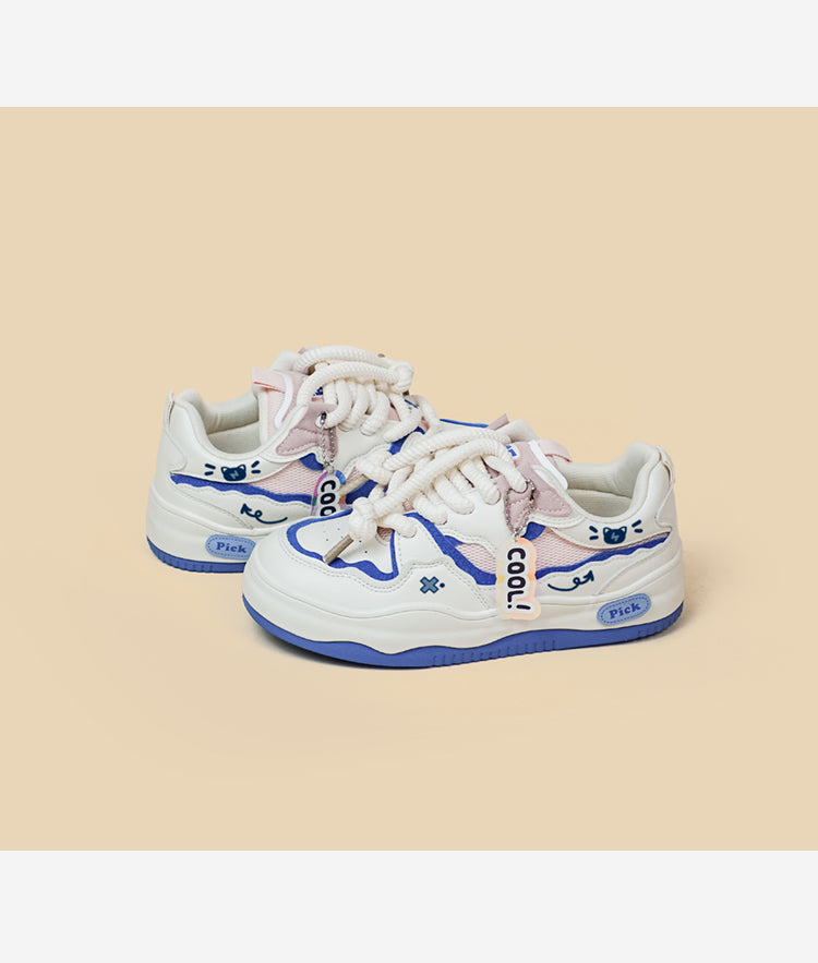 Women's Mesh Breathable Low Top Platform Sports Casual Shoes