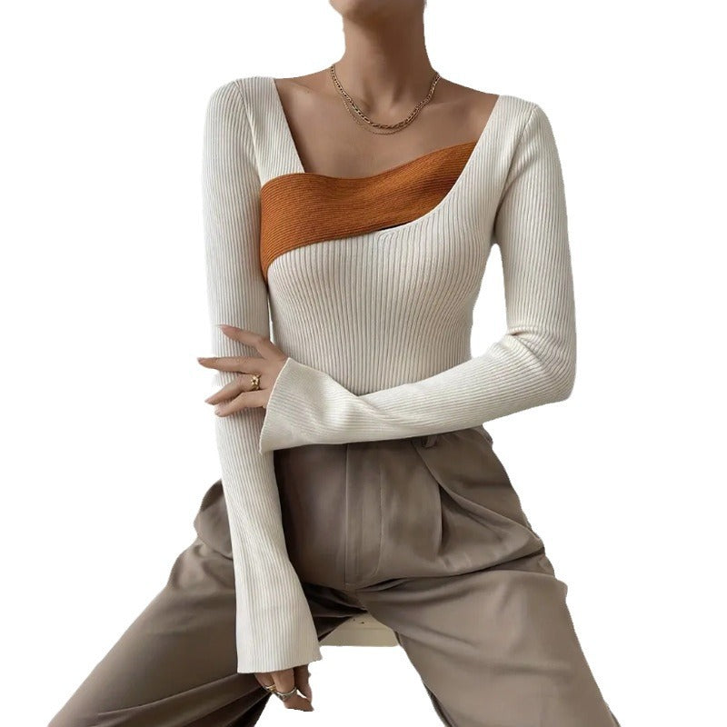 Efterår og Vinter Uregelmæssig Sweater Inderbeklædning