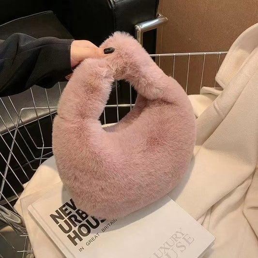 Plush Portable Dumpling Bag Fashion All-matching Daily