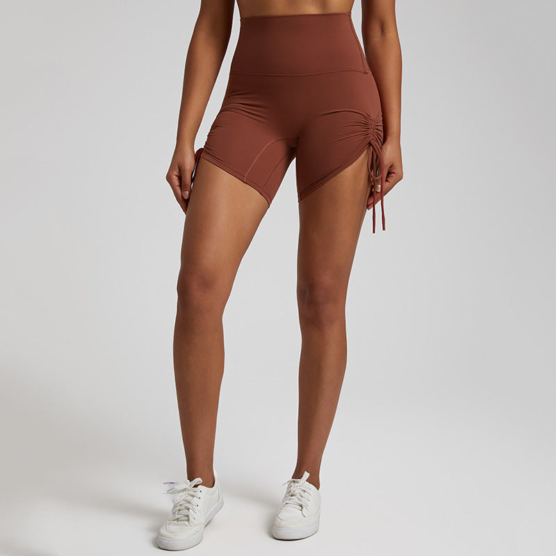Sports Shorts Women's Drawstring Adjustable High Waist