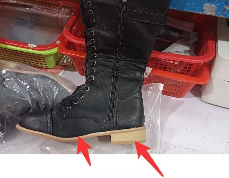 Fashion Cross Strap Knight Boots Women