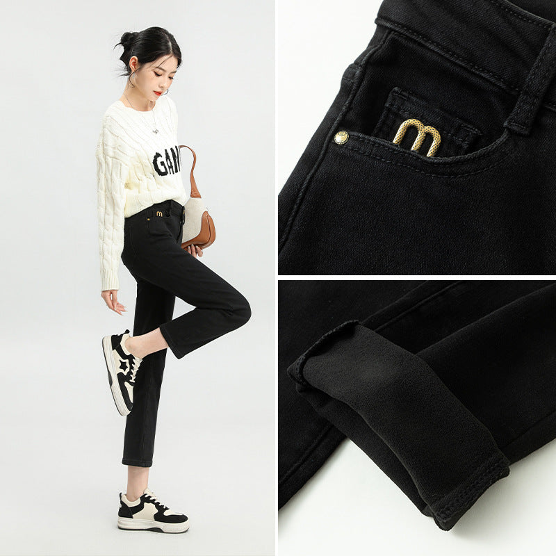 Women's Cropped Straight Dralon Jeans