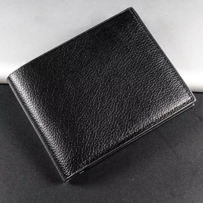 Men'S Wallet Genuine Leather Men Wallets Premium Product Real Cowhide Wallets for Man Short Black Walet Portefeuille Homme