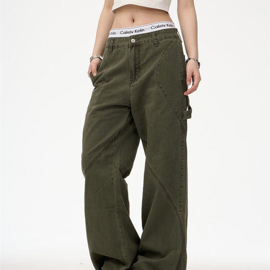 Faldskærmssoldat Vasket Slidt Lige Jeans med Deconstructed Vibe Casual