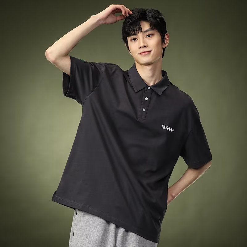 Men's Casual American-style Heavy Loose Lapels Short Sleeve