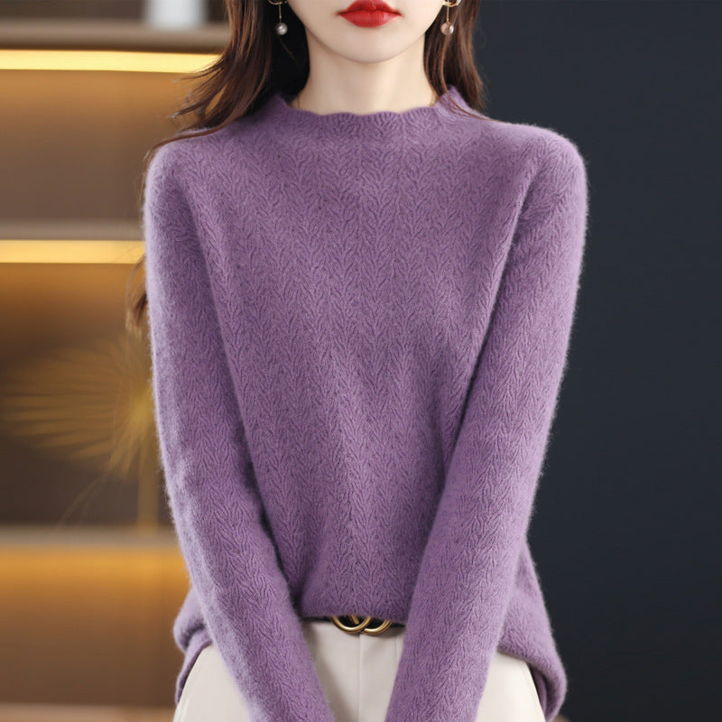 Women's Wool Mock Neck Sweater