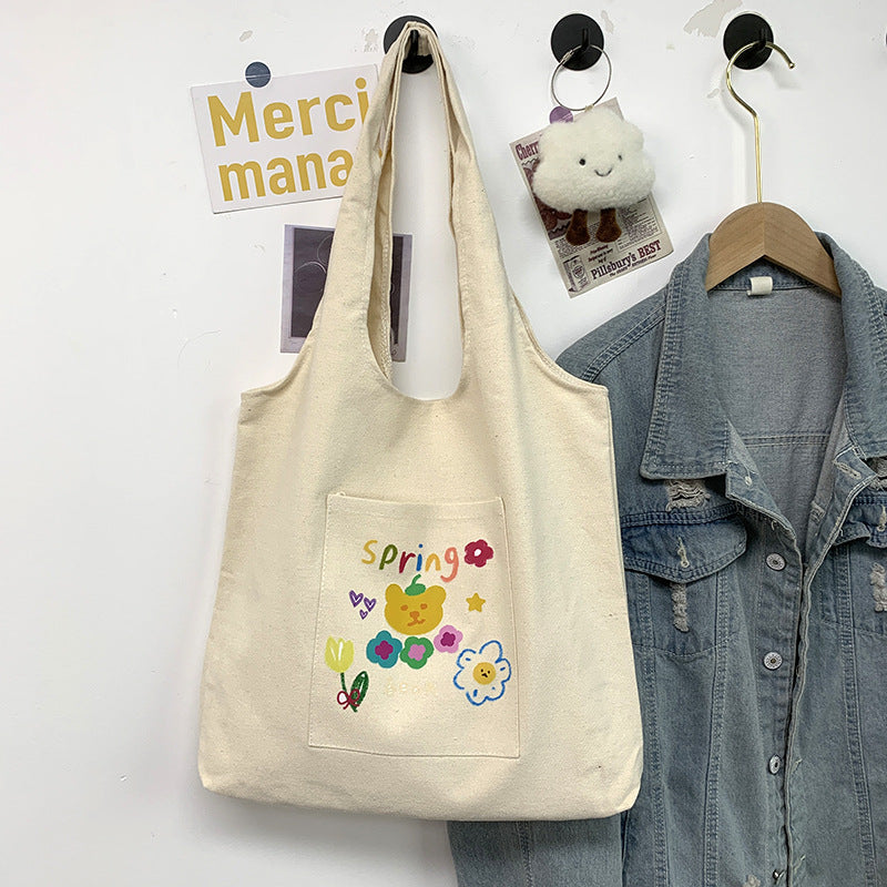 Canvas Bag Girl's Summer Shoulder Portable