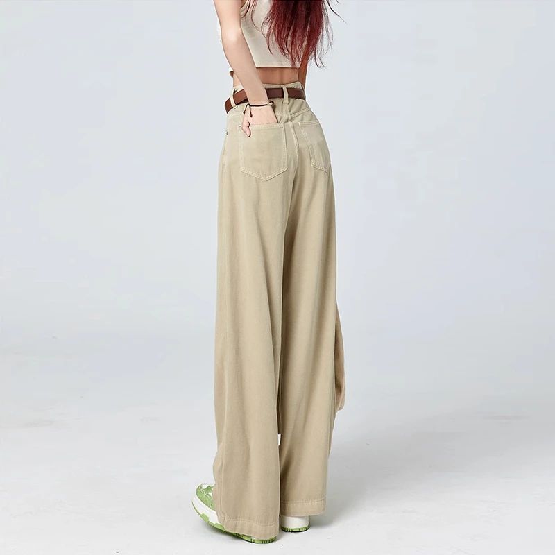 Womens Relaxed-fit Figure-flattering Drapey Casual Pants