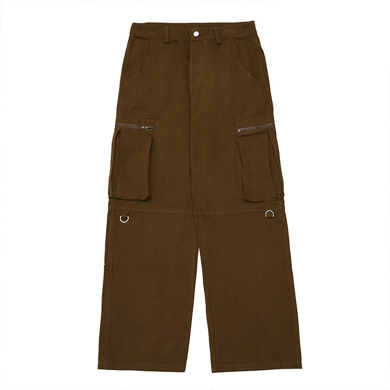 Overalls Lynlås Overdimensionerede Baggy Lige Bukser