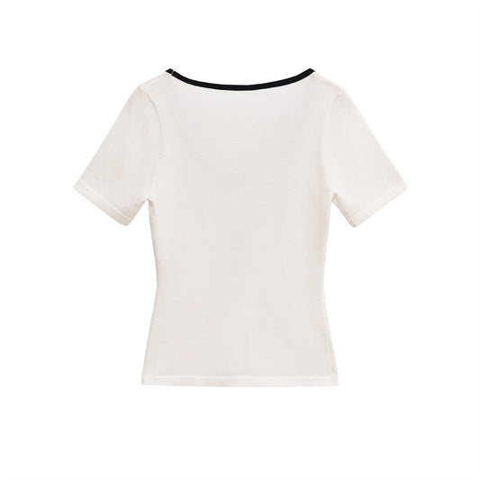 European And American Style Loose Pullover Women's Design Sense Niche Temperament T-shirt