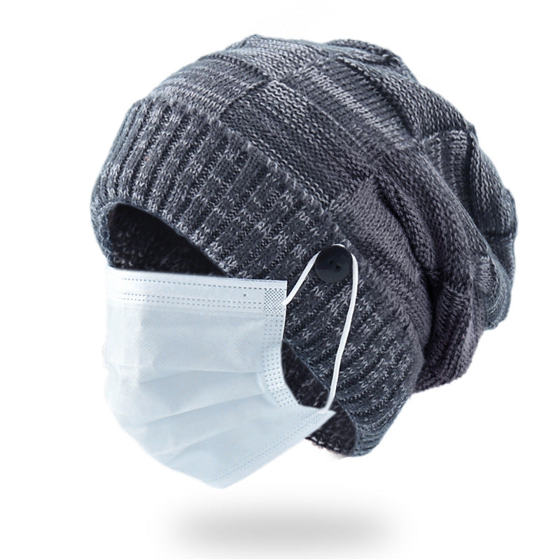 Women's Fashion Flanged Mixed Color Sweater Hat