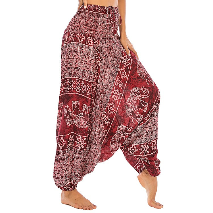 Loose-fitting Rayon Casual Harem Yoga Pants