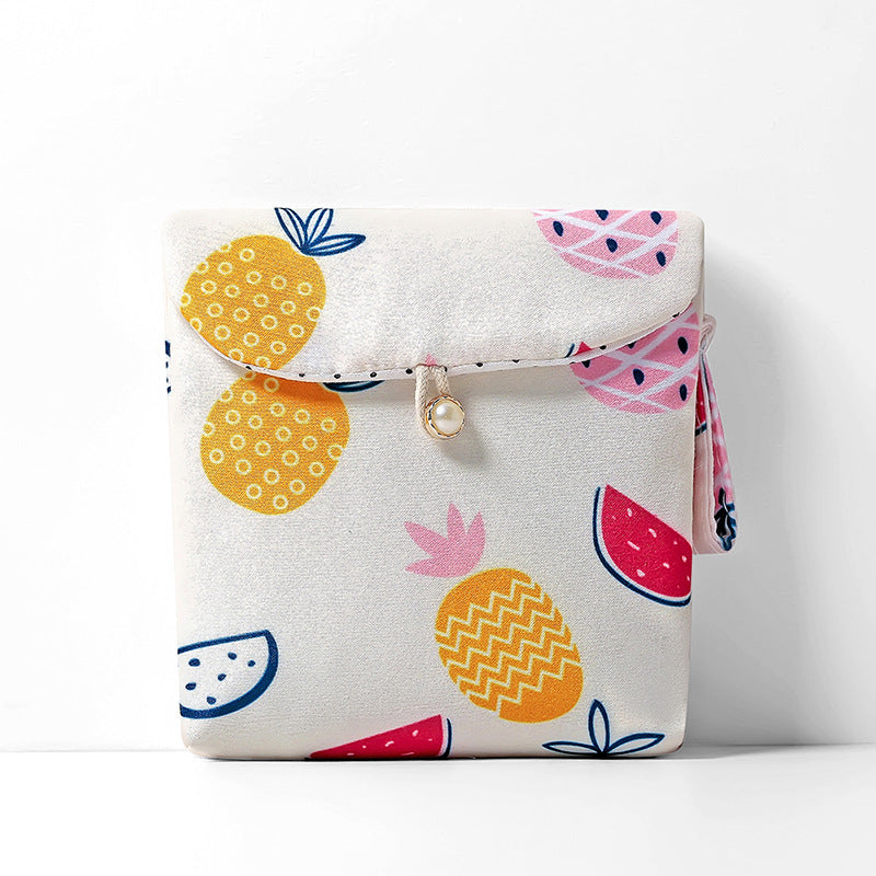Travel Aunt Towel Storage Bag Portable Cartoon Napkins Dispenser Bag Sanitary Napkin Pouch