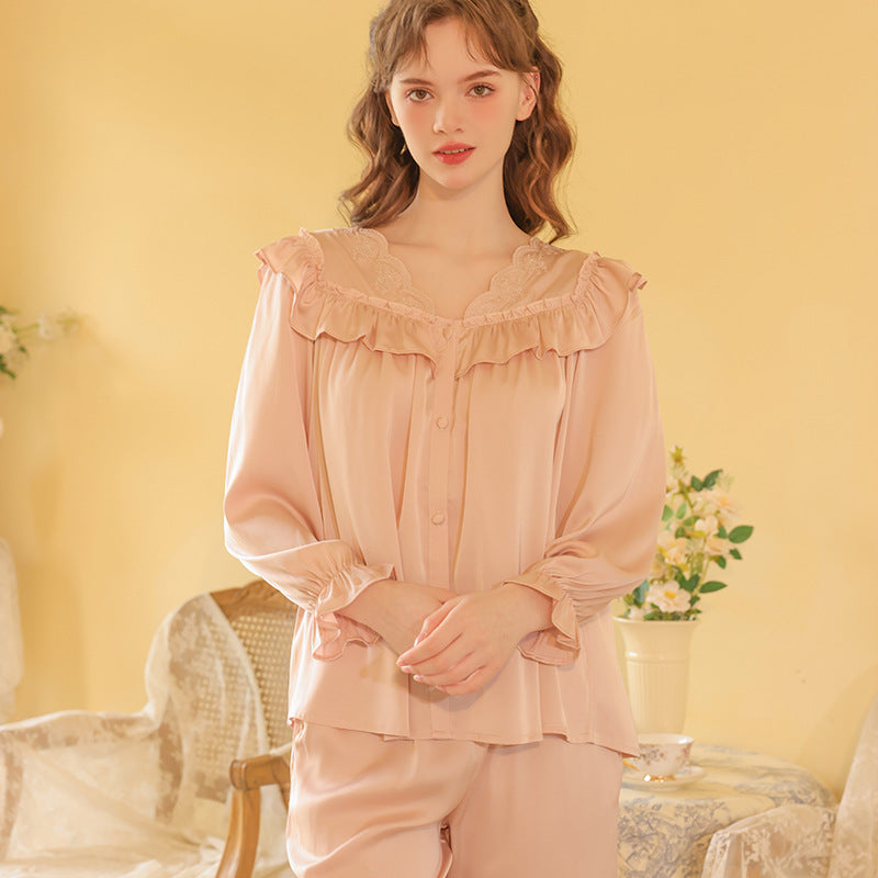 Luxurious Laid-back Long-sleeve And Long-pants Set
