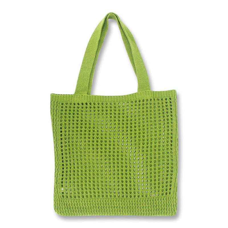 Hollow Out Niche Design Knitted Bag One Shoulder