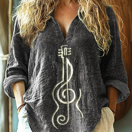 New 3D Digital Printing Ladies Loose Shirt Top